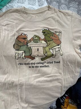 Frog and Toad we must stop eating shirt